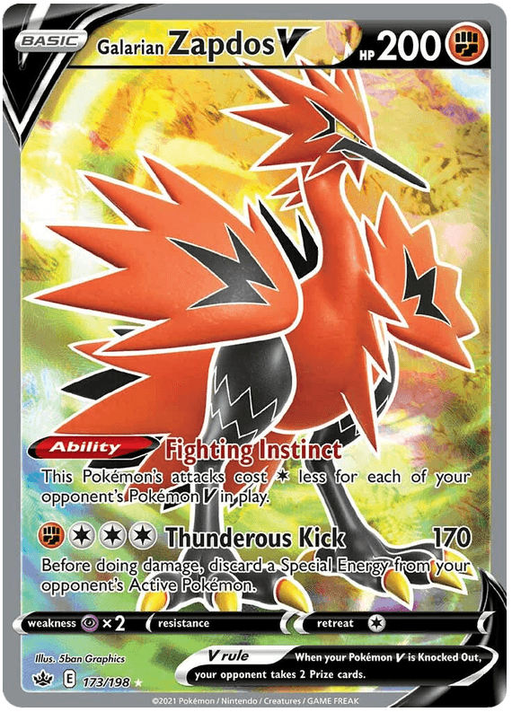 Galarian Zapdos V (173/198) [Sword & Shield: Chilling Reign] (Online Only)