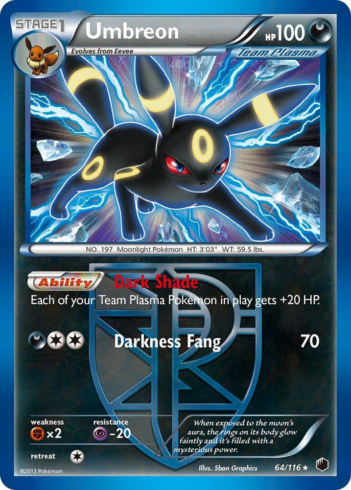 Umbreon (64/116) (Moltres Legendary Battle Deck) (Theme Deck Exclusive) [Black & White: Plasma Freeze] (Online Only)