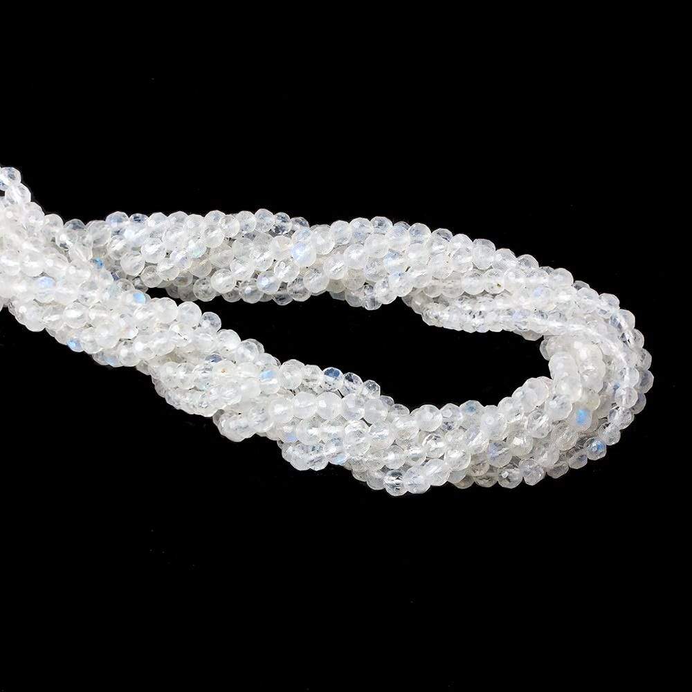 3.8mm Rainbow Moonstone Faceted Round Beads 14 inch 80 pieces (ONLINE ORDER ONLY)