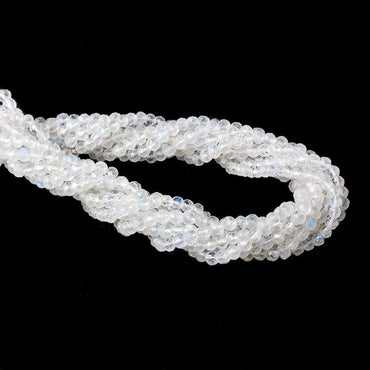 3.8mm Rainbow Moonstone Faceted Round Beads 14 inch 80 pieces (ONLINE ORDER ONLY)