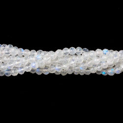 3.8mm Rainbow Moonstone Faceted Round Beads 14 inch 80 pieces (ONLINE ORDER ONLY)