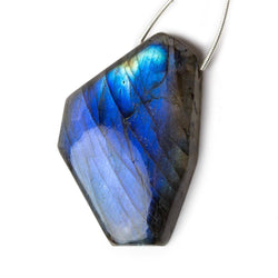 38x22x7mm Neon Blue Labradorite fancy shape focal bead 1 piece (ONLINE ORDER ONLY)