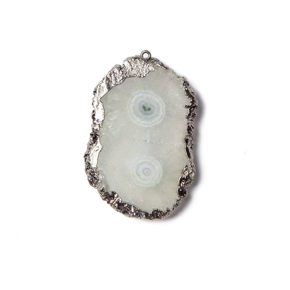 38x25mm Black Gold Leaf Edged Solar Quartz Stalactite Pendant 1 piece (ONLINE ORDER ONLY)