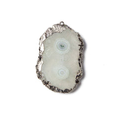 38x25mm Black Gold Leaf Edged Solar Quartz Stalactite Pendant 1 piece (ONLINE ORDER ONLY)