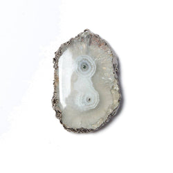 38x25mm Black Gold Leaf Edged Solar Quartz Stalactite Pendant 1 piece (ONLINE ORDER ONLY)