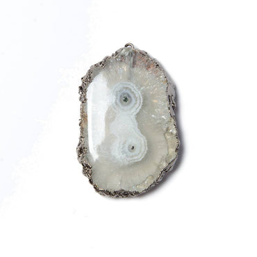 38x25mm Black Gold Leaf Edged Solar Quartz Stalactite Pendant 1 piece (ONLINE ORDER ONLY)