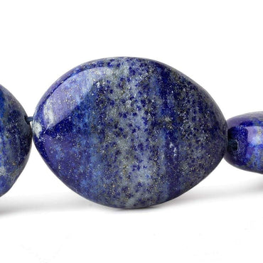 38x27-40x30mm Lapis Lazuli banded plain nugget beads 16 inch 10 pieces (ONLINE ORDER ONLY)