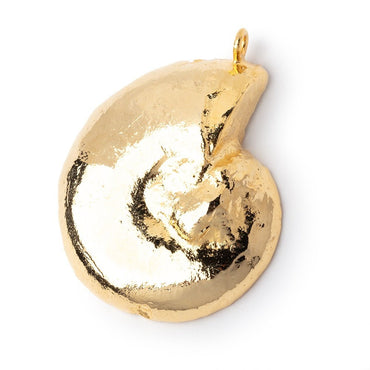 38x33mm Gold Leafed Ammonite Fossil Pendant 1 focal piece (ONLINE ORDER ONLY)