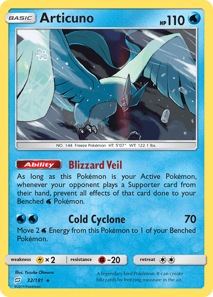 Articuno (32/181) [Sun & Moon: Team Up] (Online Only)