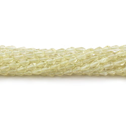 4-4.5mm Lemon Quartz Straight Drilled Tear Drops 14.75 inch 63 Beads (ONLINE ORDER ONLY)