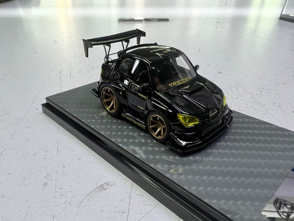 YM model X Q CAR Subaru Impreza WRX STI Voltex Black Gold Resin 1:64 (ONLINE ORDER ONLY)