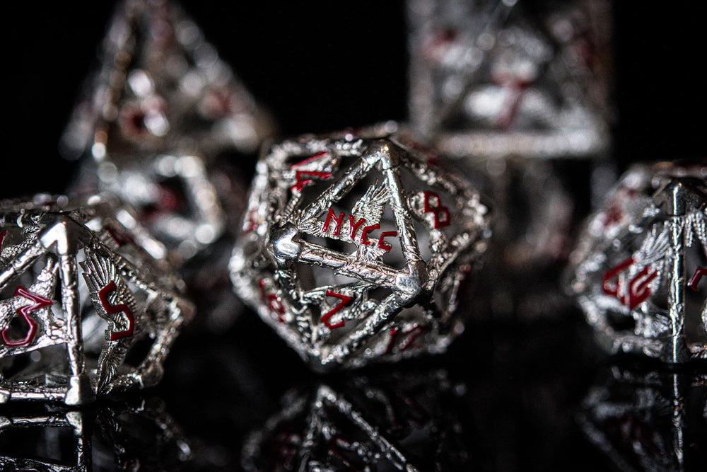 NYCC Exclusive Sterling Silver Dice Set - Red (ONLINE ORDER ONLY)