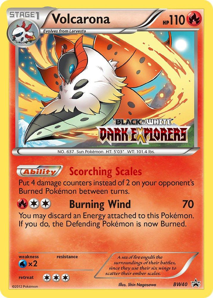 Volcarona (BW40) (Staff Prerelease Promo) [Black & White: Black Star Promos] (Online Only)