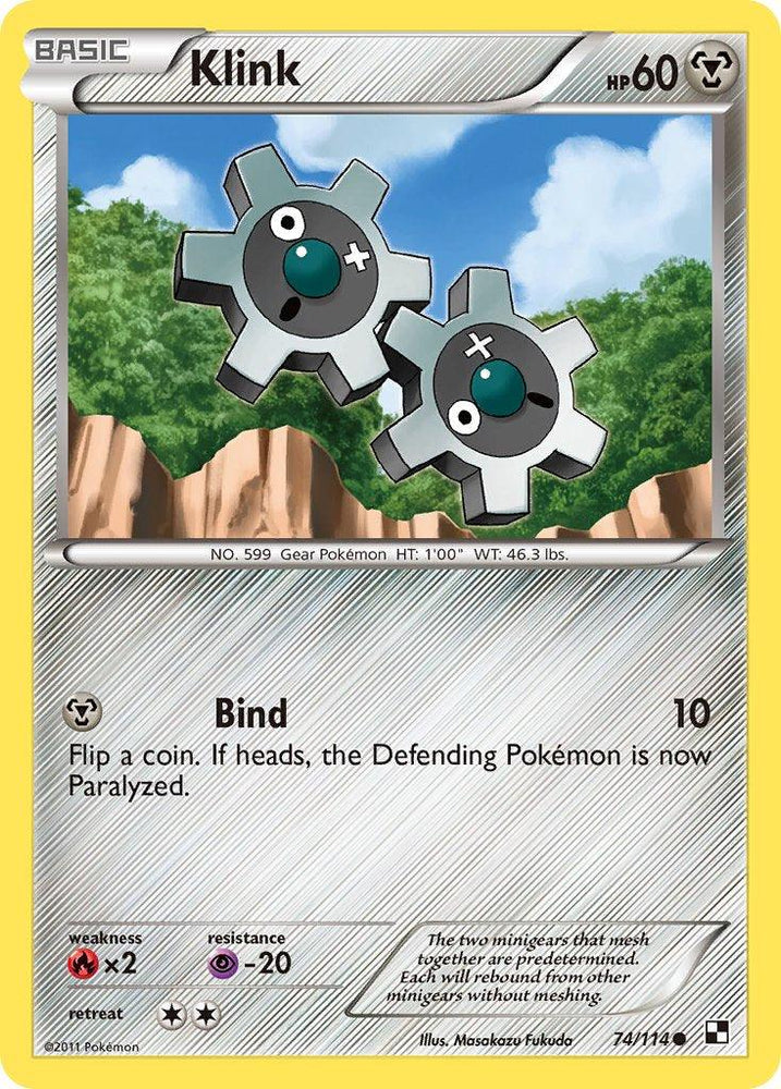 Klink (74/114) (Cracked Ice Holo) (Blister Exclusive) [Black & White: Base Set] (Online Only)