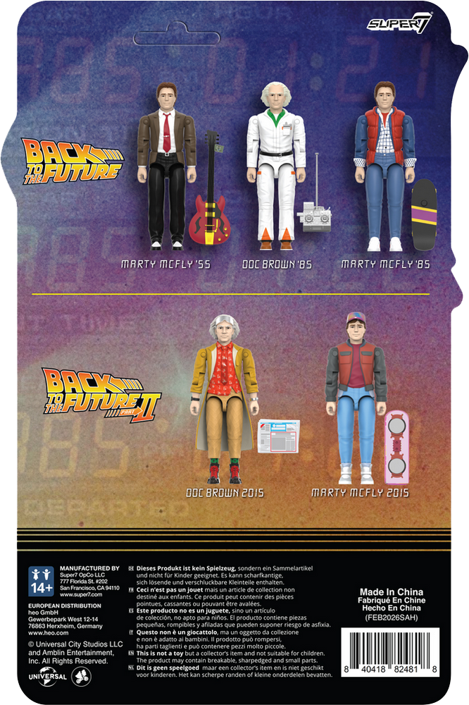 ReAction Back to the Future Part II ReAction+ Wv2 Doc Brown 2015 3¾-inch Retro Action Figure (ONLINE ORDER ONLY)