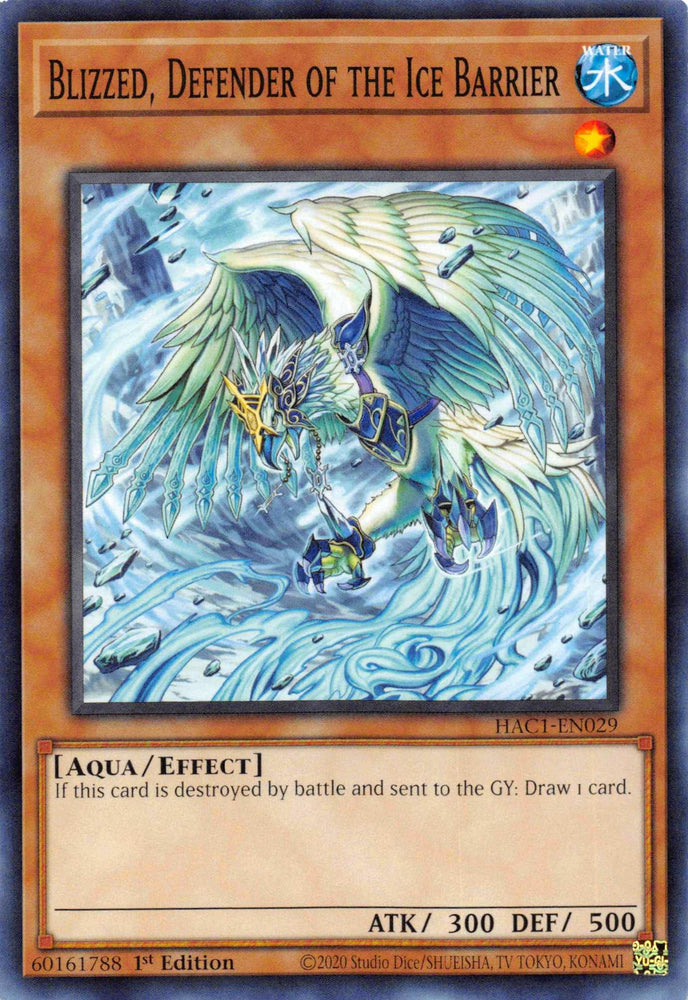 Blizzed, Defender of the Ice Barrier [HAC1-EN029] Common (ONLINE ORDER ONLY)