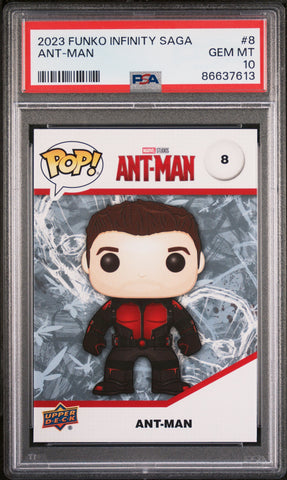 2023 UPPER DECK FUNKO POP MARVEL  ANTMAN  #8  PSA 10 (Online Order Only)