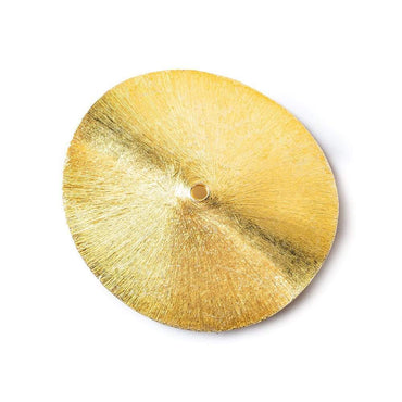 39mm 22kt Gold plated Copper Brushed Wavy Disc Set of 2 pieces (ONLINE ORDER ONLY)