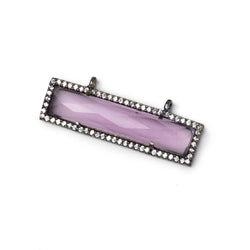 39x10.5mm Black Gold CZ Bezel Purple Hydro Quartz Bar Connector 1 Focal (ONLINE ORDER ONLY)