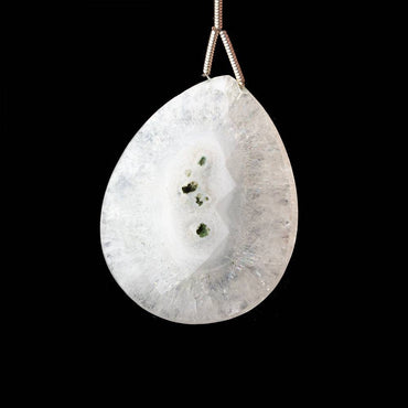 39x31mm Solar Quartz Faceted Pear Focal Bead 1 piece (ONLINE ORDER ONLY)