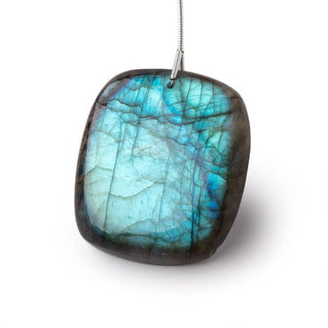 39x35x9mm Labradorite Plain Cushion Pendant 1 AAA Focal (ONLINE ORDER ONLY)