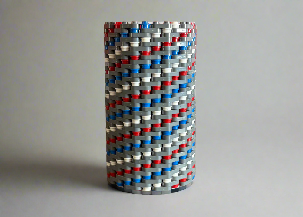 Patriotic Modular Vase – Built with LEGO®-Compatible Bricks (ONLINE ORDER ONLY)
