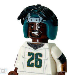 #26 RB Barkley Eagles Football Player Minifig made using LEGO parts - B3 Customs (Online Order Only)