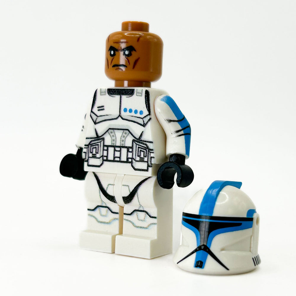 Custom Lieutenant Clone Trooper (Dark Azure, Phase 1) Minifig  - B3 Customs (Online Order Only)