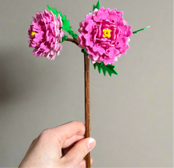Peony Flower Building Kit – Lego-Compatible Brick Set (ONLINE ORDER ONLY)