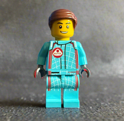 Red & Blue Racing Outfit, Sutol Team Minifigure (ONLINE ORDER ONLY)