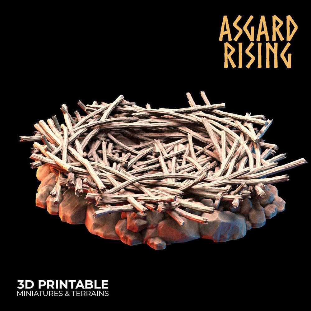 3D Printed Asgard Rising Griffin Nest Set - 32mm D&D