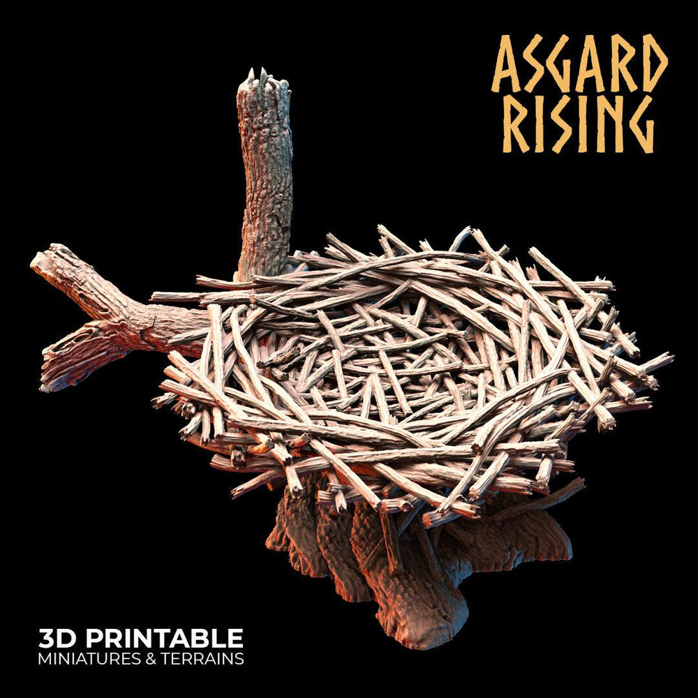 3D Printed Asgard Rising Griffin Nest Set - 32mm D&D