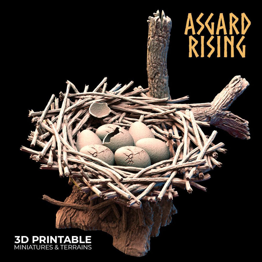 3D Printed Asgard Rising Griffin Nest Set - 32mm D&D