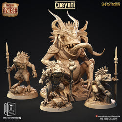 3D Printed Clay Cyanide Cueyatl Set Pantheon of Aztecs Ragnarok D&D