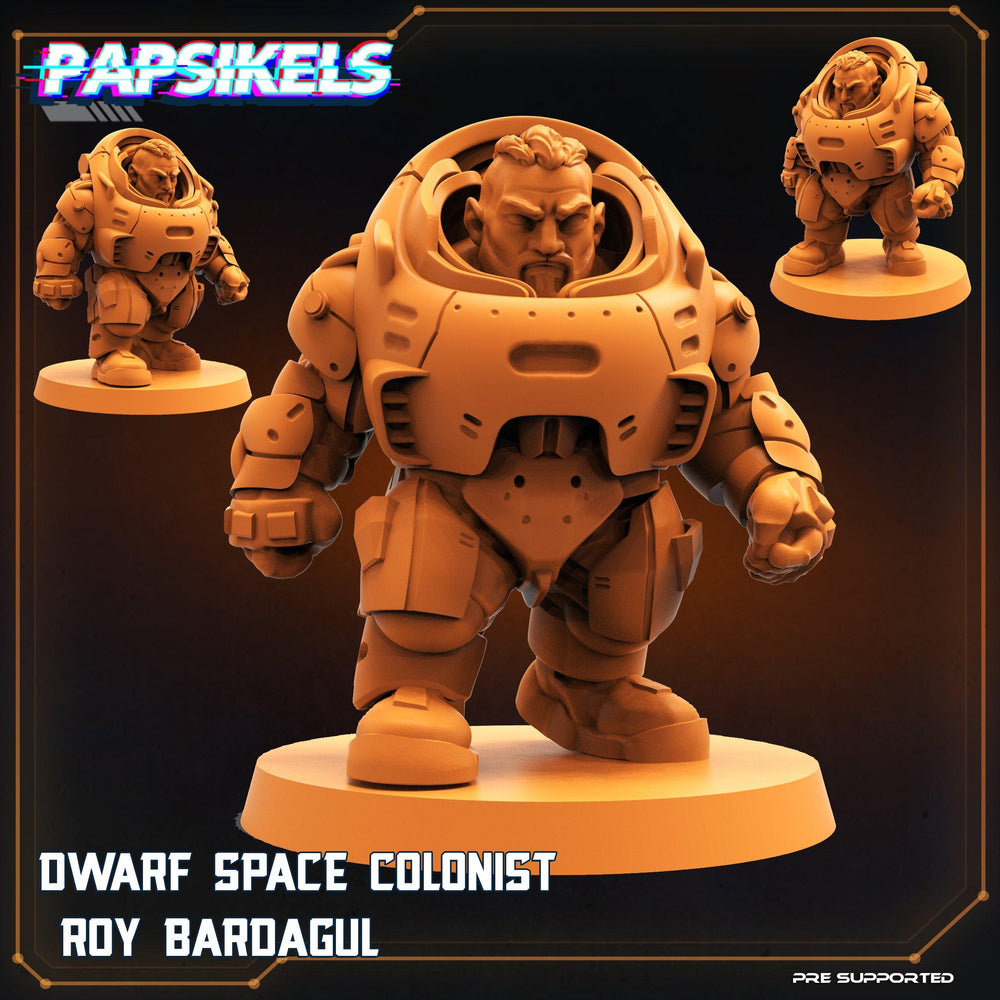 3D Printed Papsikels Cyberpunk Sci-Fi Dwarf Space Colonist Marines Set  - 28mm 32mm