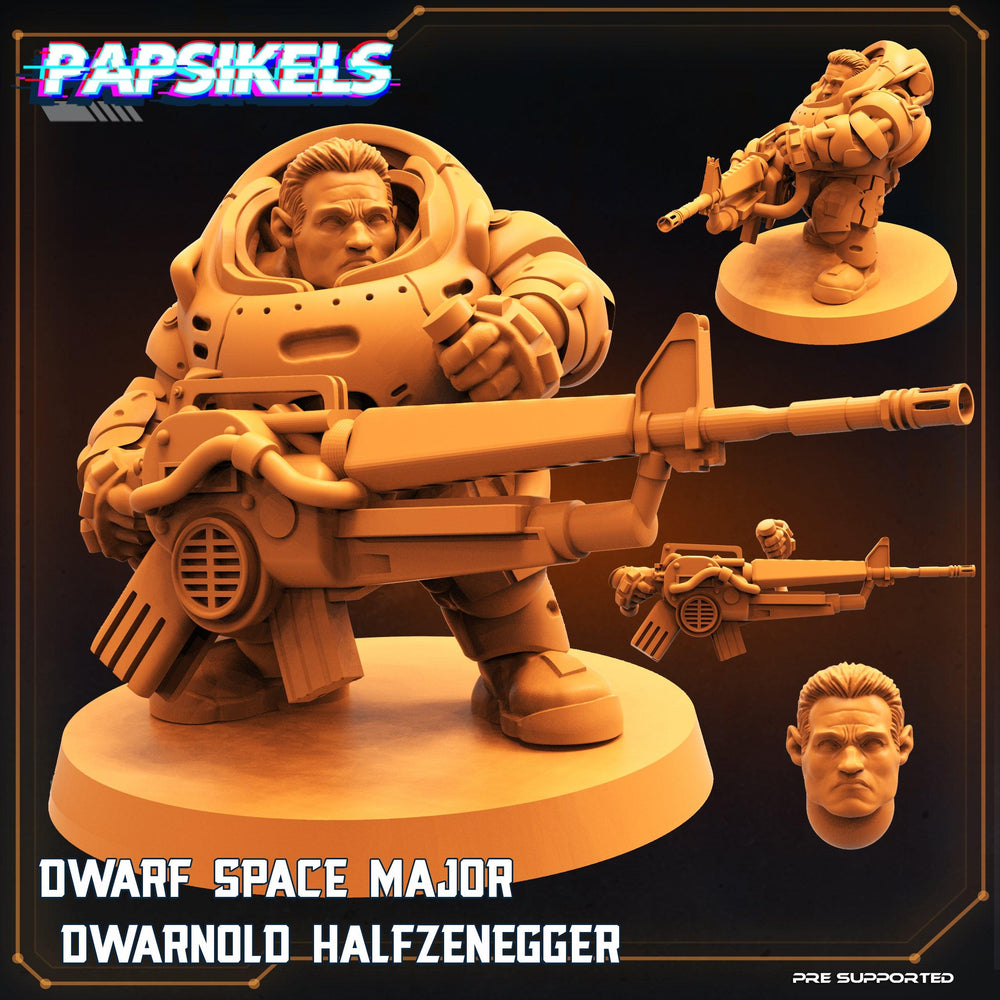 3D Printed Papsikels Cyberpunk Sci-Fi Dwarf Space Colonist Marines Set  - 28mm 32mm