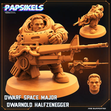 3D Printed Papsikels Cyberpunk Sci-Fi Dwarf Space Colonist Marines Set  - 28mm 32mm