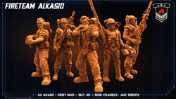 3D Printed Papsikels Cyberpunk Sci-Fi Fireteam Alkasid Set - 28mm 32mm