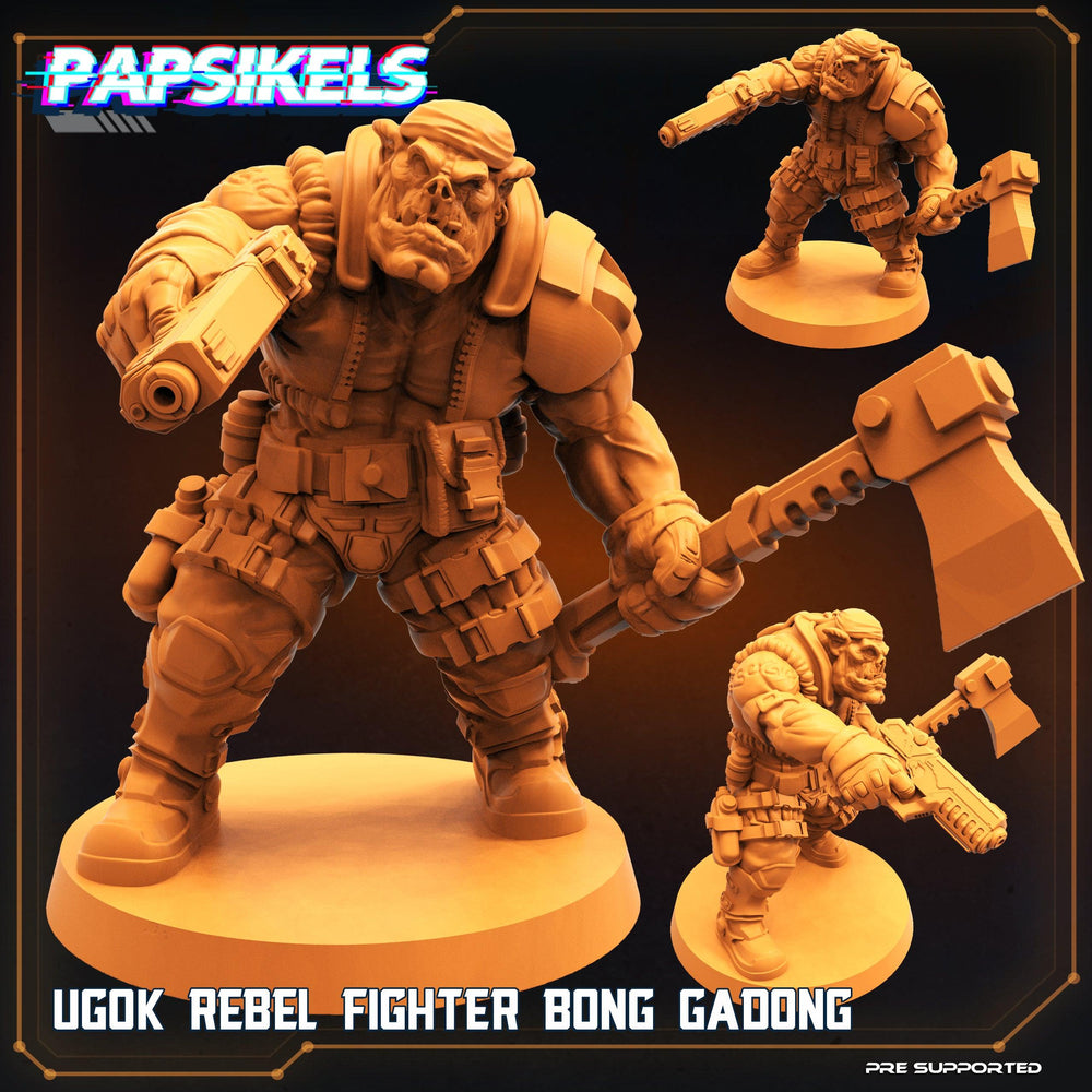 3D Printed Papsikels Cyberpunk Sci-Fi Ugok Rebel Fighter Set - 28mm 32mm