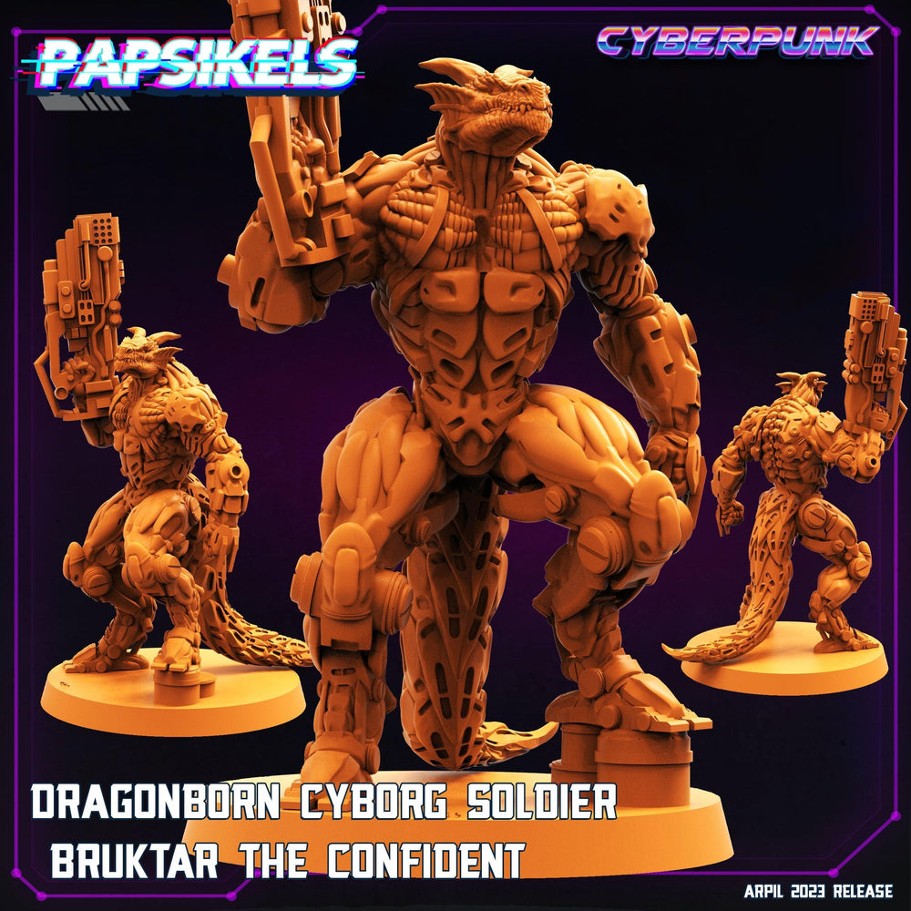 3D Printed Papsikels - Dragonborn Cyborg Set - 28mm 32mm