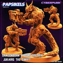 3D Printed Papsikels - Dragonborn Cyborg Set - 28mm 32mm