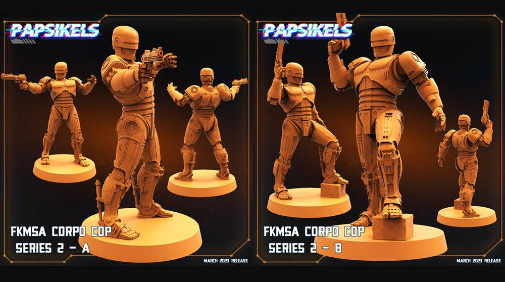 3D Printed Papsikels - Fkmsa Corpo Cop Series 2 Set - 28mm 32mm