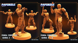 3D Printed Papsikels - Fkmsa Corpo Cop Series 2 Set - 28mm 32mm