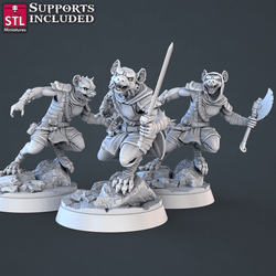 3D Printed STL Miniatures Gnoll Set 28mm - 32mm War Gaming D&D