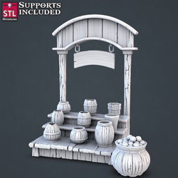 3D Printed STL Miniatures Street Gambler Set | 28 - 32mm War Gaming D&D
