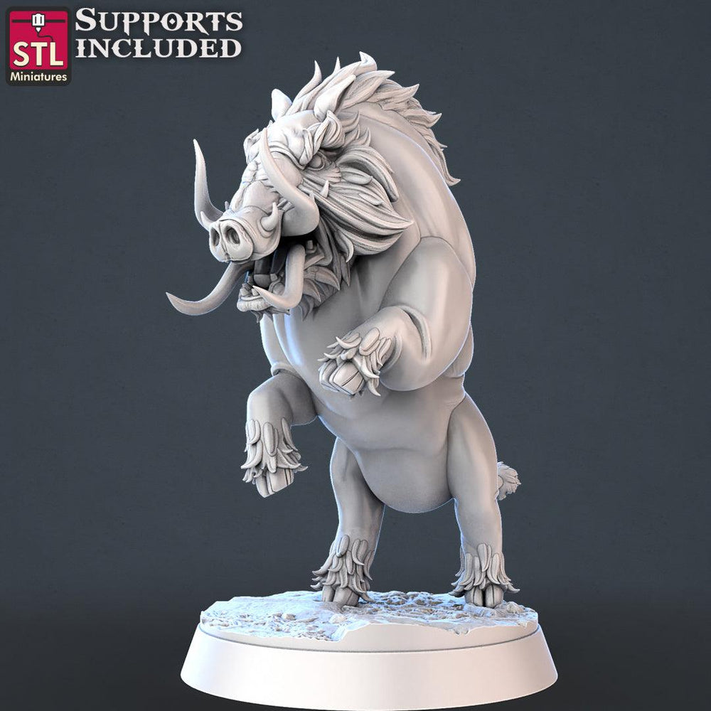 3D Printed STL Miniatures Wild Boars | 28 - 32mm War Gaming D&D