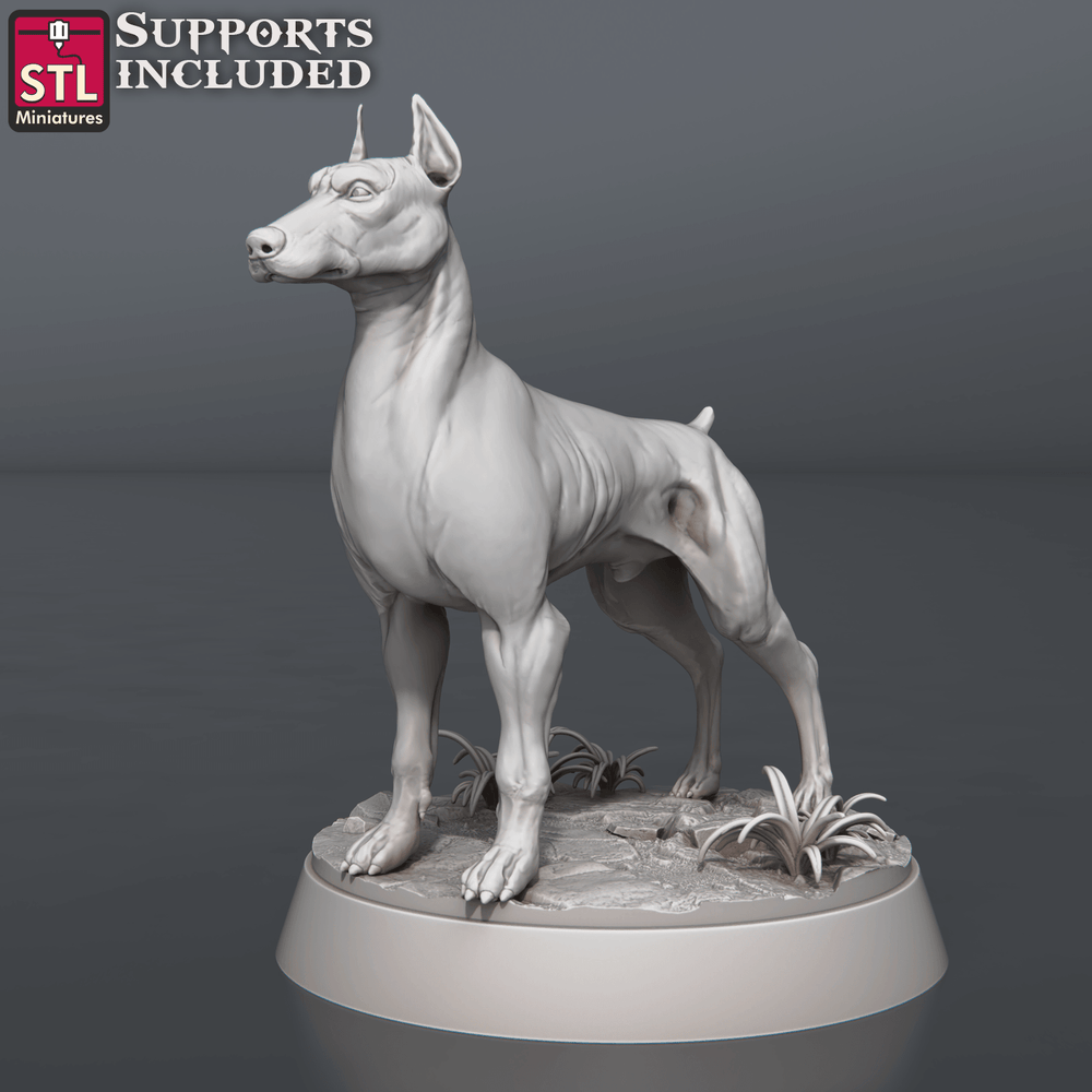 3D Printed STL Miniatures Wild Dogs Set 28 - 32mm War Gaming D&D