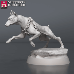 3D Printed STL Miniatures Wild Dogs Set 28 - 32mm War Gaming D&D