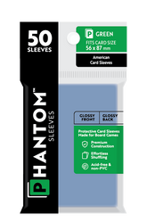 Phantom Sleeves: Green Size (56mm x 87mm) 50 ct
