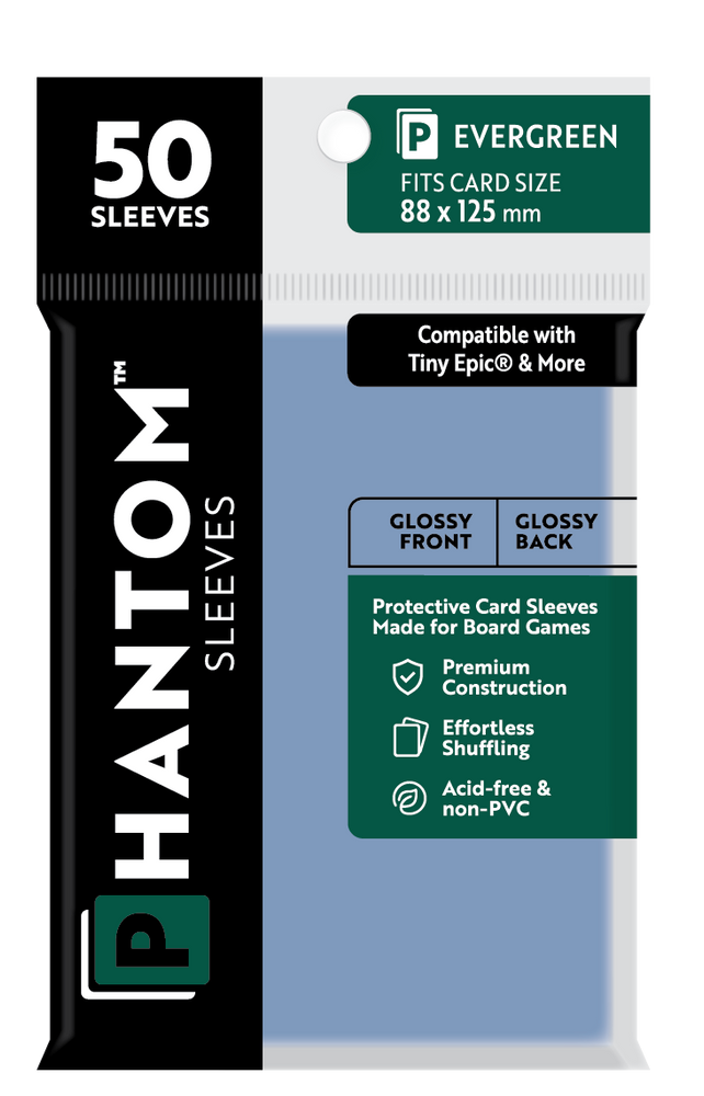 Phantom Sleeves: Evergreen Size (88mm x 125mm) 50 ct (ONLINE ORDER ONLY)